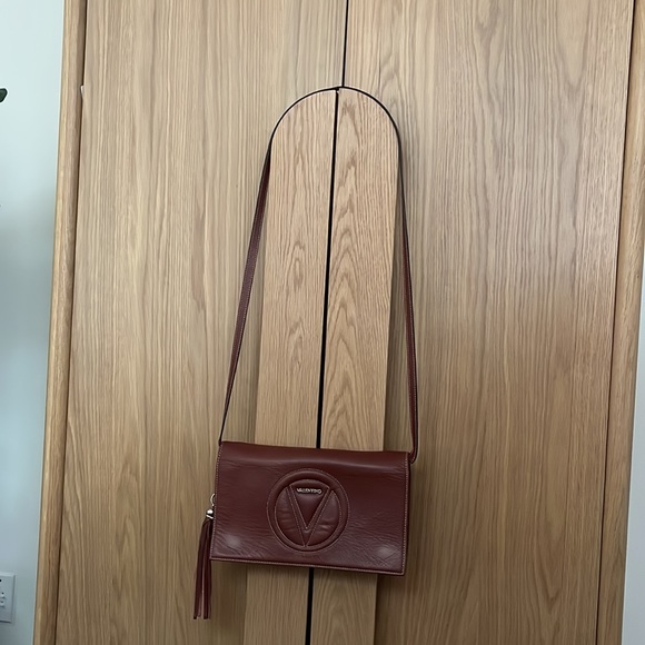 Valentino by Mario Valentino - Brown Leather ‘Lena’ Cross Body/Clutch - Picture 10 of 10